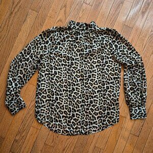 H&M Leopard Print Blouse Small